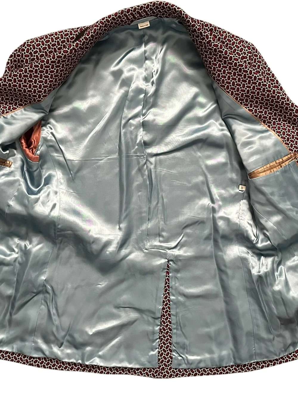 Gucci Men's Geometric Micro-Pattern Blazer with Contrast Piping READ